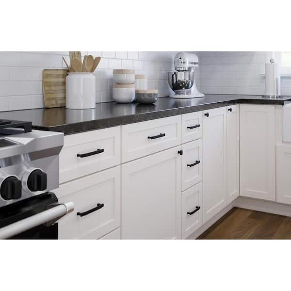 10-Pack Scalloped Footing 5-1/16 in. (128 mm) Classic Matte Black Cabinet Pulls
