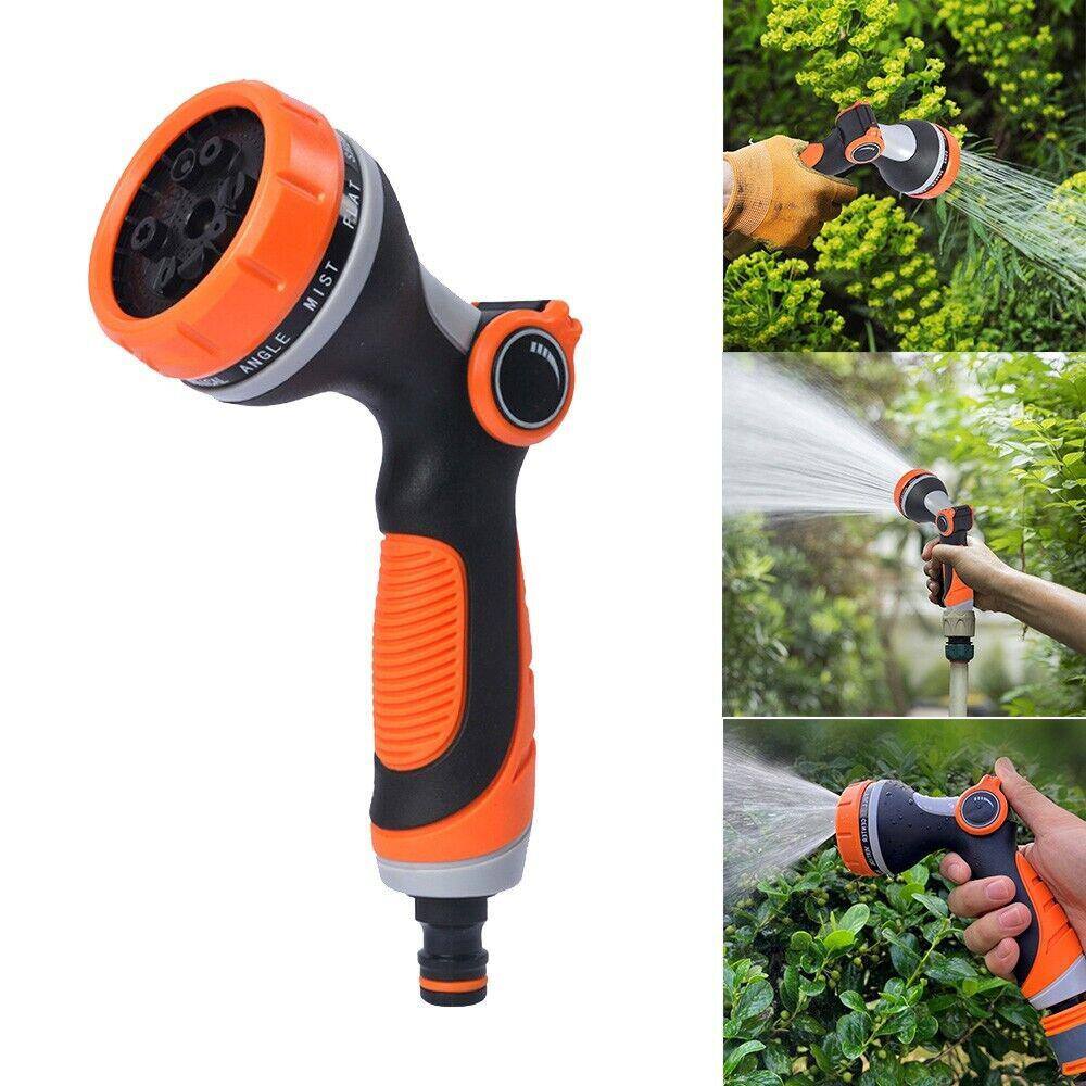 Yellow Heavy Duty Adjustable Garden Hose Nozzle with Thumb Control