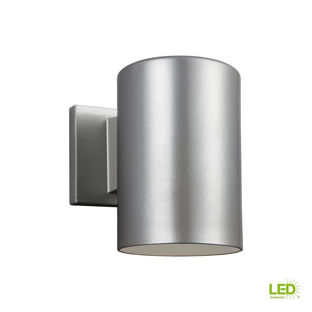 Transitional Painted Brushed Nickel Dimmable LED Sconce