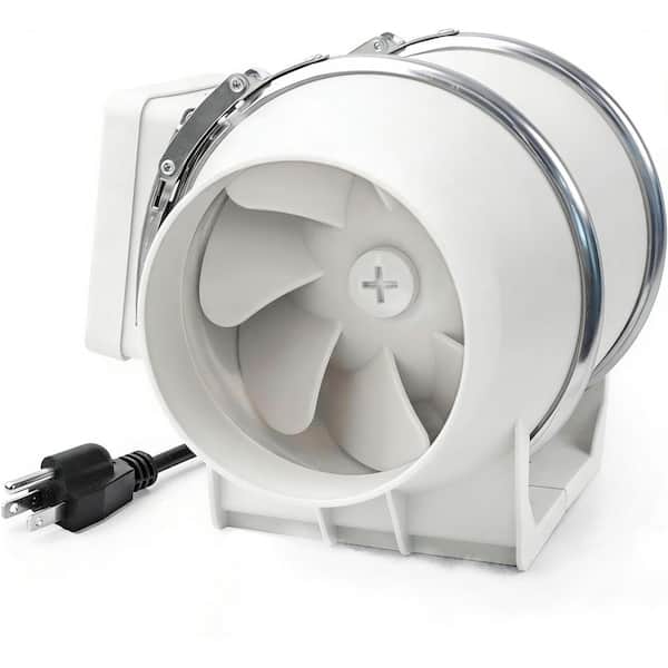 8.9 Inch Inline Duct Fan 280 CFM Quiet AC Motor Intake Exhaust for Bathroom Kitchen Grow Tent 3D Printer Hydroponics
