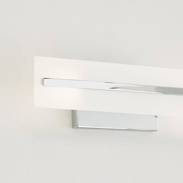 Generation Lighting - Dex 17.875 in. Small 2-Light Chrome Vanity Light with Satin Etched Glass Shade
