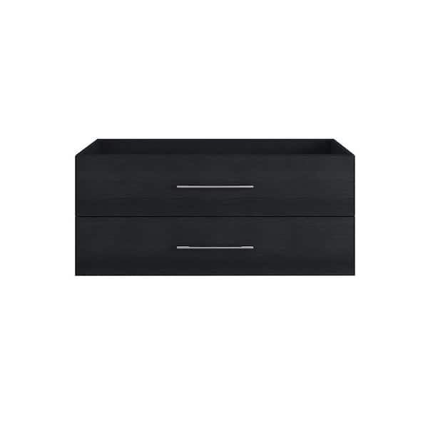 VOLPA USA AMERICAN CRAFTED VANITIES Napa 48 in. W x 22 in. D x 21 in. H Single Sink Bath Vanity Cabinet without Top in Black Ash, Wall Mounted
