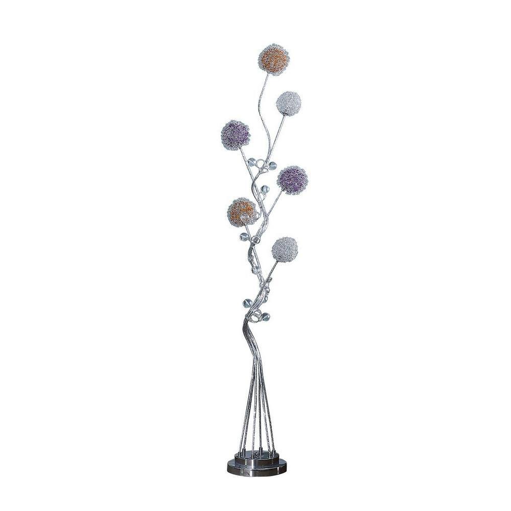 58.5 in Silver 6 Aluminum Tree Led Metal Floor Lamp price history on PriceWatchPro
