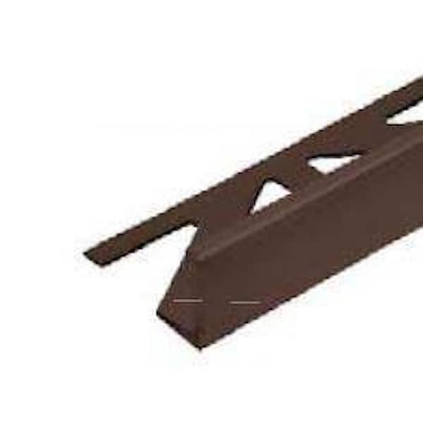 DURAL DUROSOL 0.375 in. D x 98.5 in. W x 98.4 in. L L-Shape Aluminum Pwdr Ctd Terra Brown Molding and Transition Trim