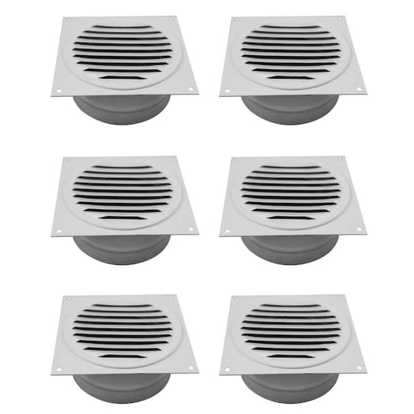 4 in. Bathroom Soffit Vent in White