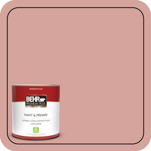 BEHR PREMIUM PLUS 1 qt. #S160-3 Bubble Shell Flat Low Odor Interior Paint & Primer
