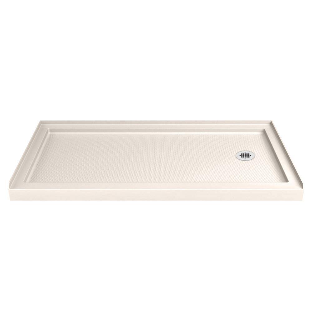 Flex 60" Wide Semi-Frameless Pivot Shower Kit in Brushed Nickel