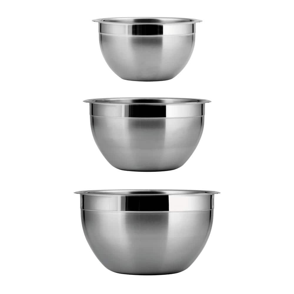 Premium Stainless Steel 3-Piece Mixing Bowl Set