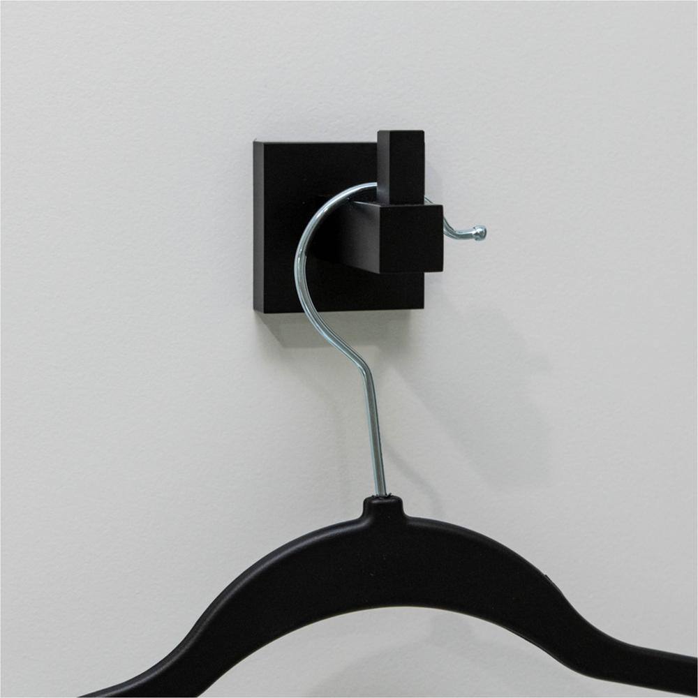 Matte Black Solid Brass 2-Piece Robe Hook Set