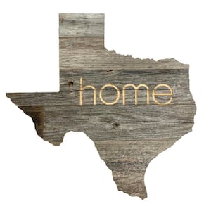 Large Rustic Farmhouse Texas Home State Reclaimed Wood Wall Art