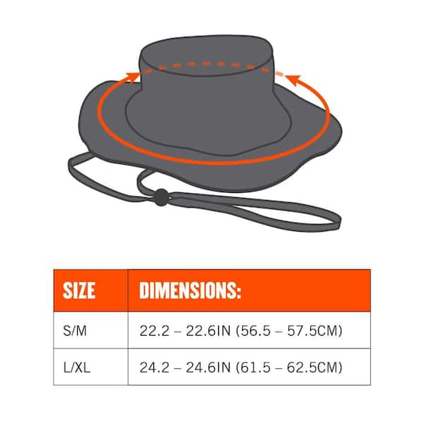 Ergodyne 8935MF Chill-Its Evaporative Hi-Vis Microfiber Ranger Hat - Lime L/XL
