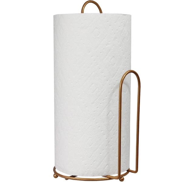  Gold Stainless Steel Paper Towel Holder, Sturdy and Heavy for Kitchen  Bathroom Bedroom Office Restaurant Coffee Shop Study Iiving Room Toilet（Gold ）