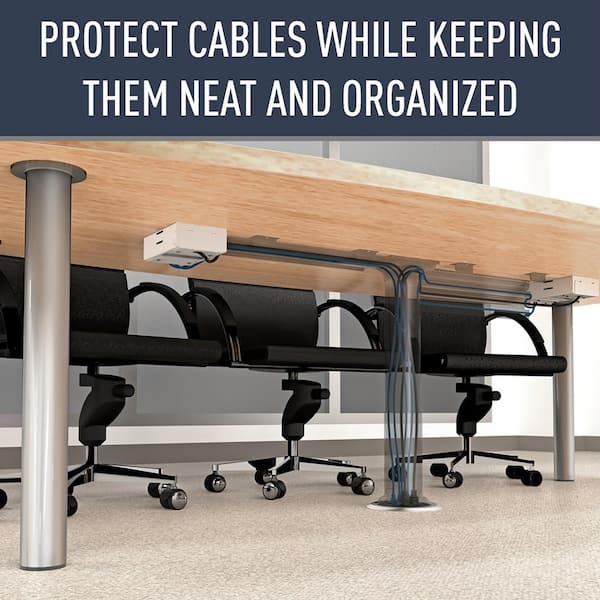 Wiremold InteGreat Vertical Table Cord Management Transition Channel Kit