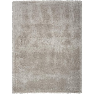 Dreamy Shag Silver 5 ft. x 7 ft. All-over design Contemporary Area Rug