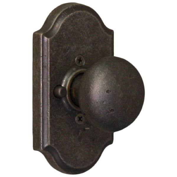 Weslock Molten Bronze Weathered Pewter Premiere Privacy Wexford Knob-DISCONTINUED