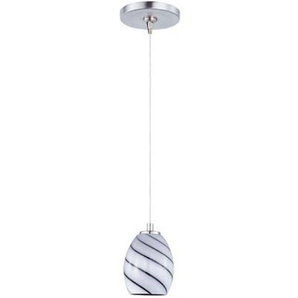 ET2 Swirl 1-Light Satin Nickel RapidJack Pendant and Canopy