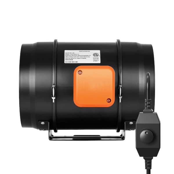 SKYSHALO Inline Duct Fan, 8 in. 750CFM with Variable Speed Controller, Quiet AC-Motor Ventilation Exhaust Fan for Cooling Booster