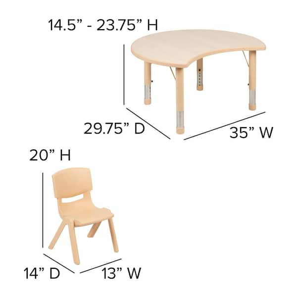 Carnegy Avenue 23.75 in. Natural Kids Table