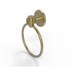 Satellite Orbit One Collection Towel Ring with Dotted Accent in Satin Brass