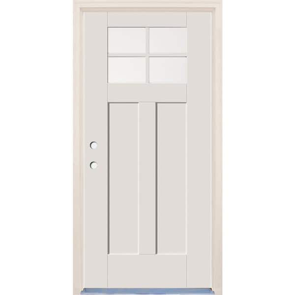 Builders Choice 36 in. x 80 in. Right-Hand 4-Lite Clear Glass Alpine ...