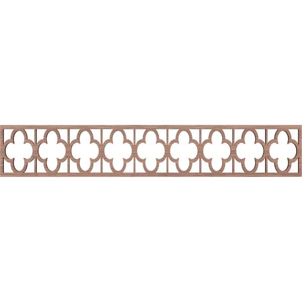 Ekena Millwork Woodall Fretwork 0.375 in. D x 46.625 in. W x 8 in. L Walnut Wood Panel Moulding