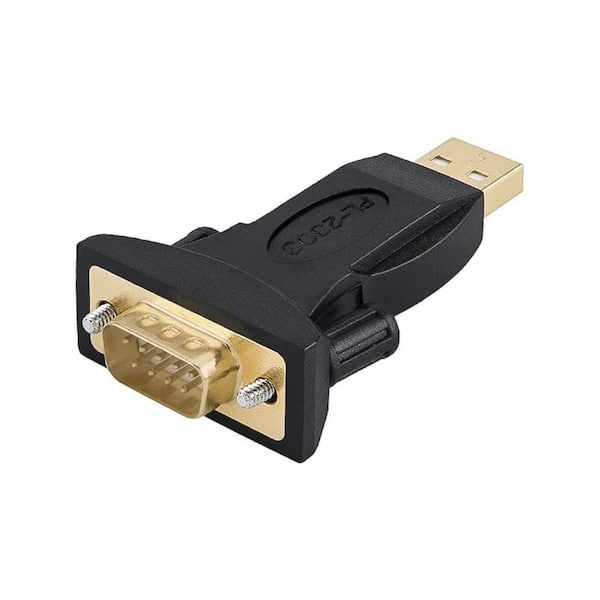 Lukyamzn USB to Male Serial Port RS232 Adapter Black with PL2303 Chip
