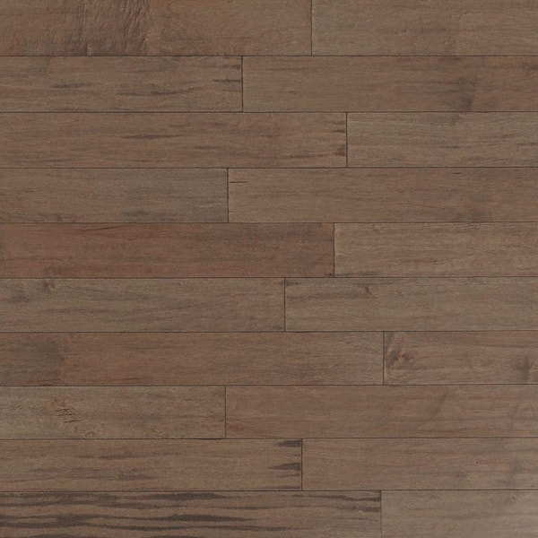 Heritage Mill Scraped Maple Tranquil Fog 3/8 in. x 4-3/4 in. Wide x Random Length Engineered Click Hardwood Flooring (33 sq. ft./case)