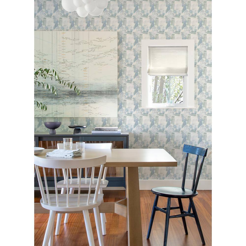 Perrin Blue Gem Geometric Non-Woven Wallpaper Roll