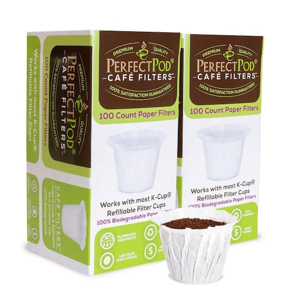 PERFECT POD Cafe Fill Value Pack with 2 Reusable K-Cup Pods +200