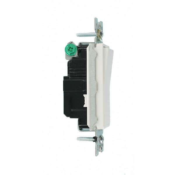 Leviton - Decora 15 Amp Single-Pole Switch, White 5601-2WS