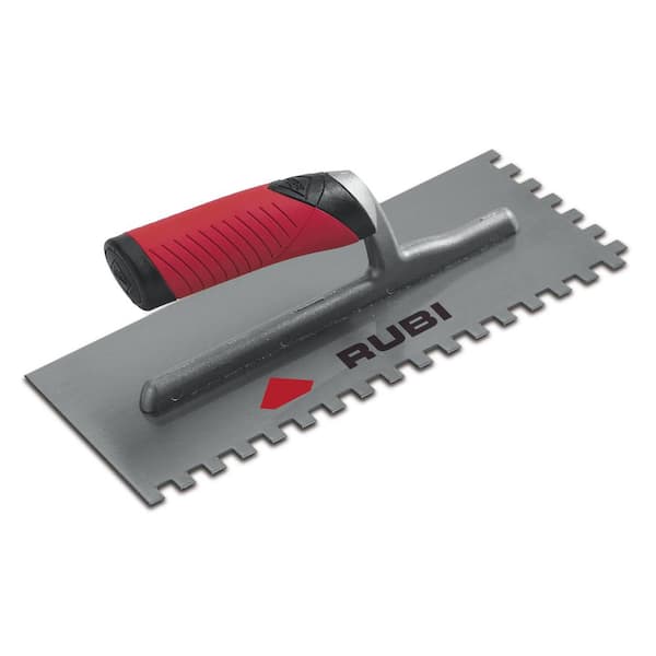 Rubi Pro 3/16 in. x 3/16 in. Steel Notched Finishing Trowel