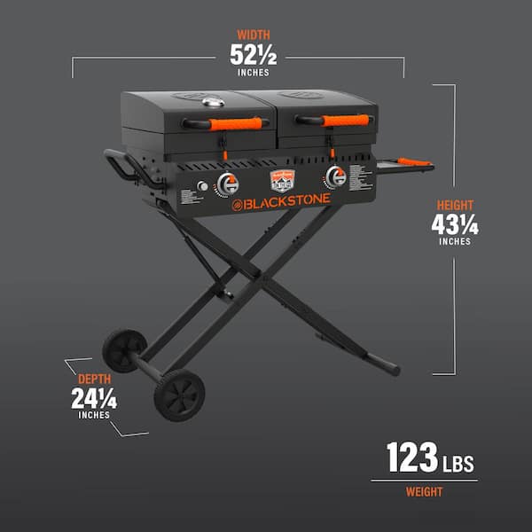 Blackstone On The Go Portable Gas Griddle and Grill in Black
