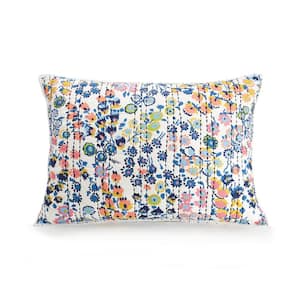 Petite Floral Blue Cotton Standard Sham