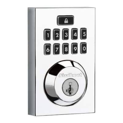 Z-Wave SmartCode 914 Contemporary Single Cylinder Polished Chrome Electronic Deadbolt Featuring SmartKey Security
