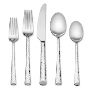 Vale Hammered 20 Piece 18/0 Stainless Steel Flatware Set (Service for 4) Forged