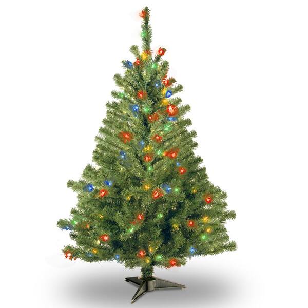 6ft pre lit multicolor christmas tree