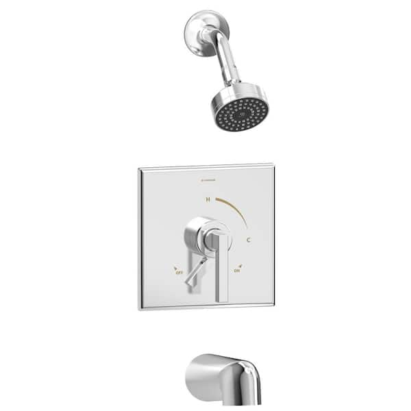 Symmons Duro 1-Handle Wall-Mounted Tub And Shower Trim Kit In Polished ...