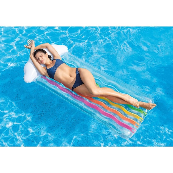 NEW Inflatable Pool Float Mat Bed 72" x 27" Relax-A-Mat Lounge Pool Raft Intex 