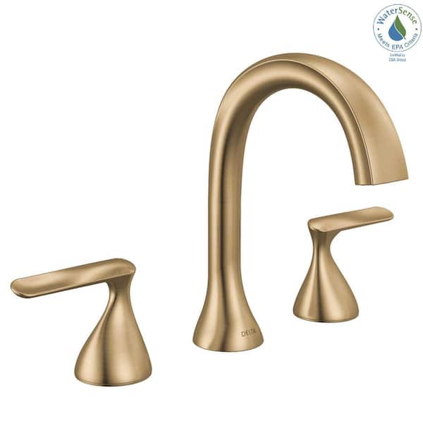 Delta Bonacci Gold 8 in. Widespread Double Handle Bathroom Faucet