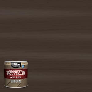 8 oz. #ST-105 Padre Brown Semi-Transparent Waterproofing Exterior Wood Stain and Sealer Sample