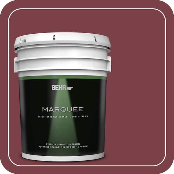 BEHR MARQUEE 5 gal. #PPU1-13 Spiced Wine Semi-Gloss Enamel Exterior Paint & Primer