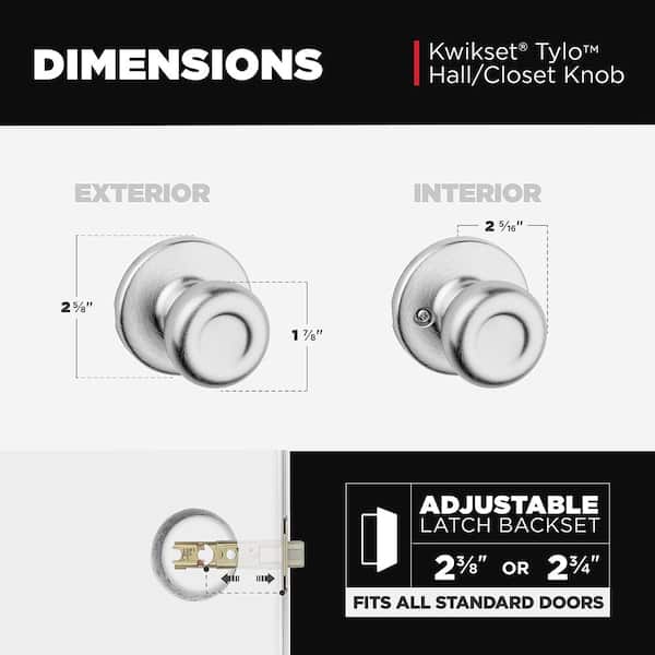 Kwikset Tylo Satin Chrome Hall/Closet Door Knob 200T 26D CP