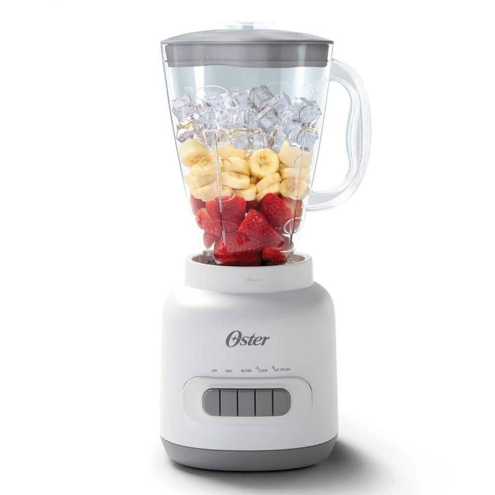 US Ship Oster One-Touch Blender with Auto-Programs and 6-Cup Boroclass  Glass Jar