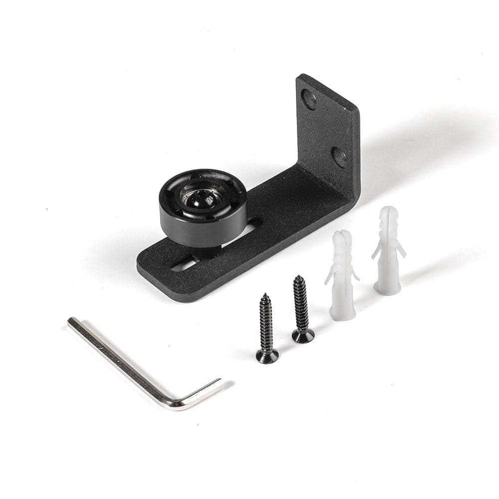 3-3/4 in. Black Powder Coated Steel Adjustable Wall Mounted Barn Door Floor Guide for Wood Doors (2-Pack) price history on PriceWatchPro