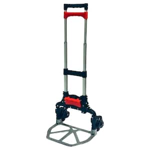 150 lbs. Stair Climbing 6-Wheel Folding Aluminum Hand Truck with Tote Attachment