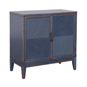 Levy Canyon Blue 32 in. H Storage Cabinet with 2-Doors