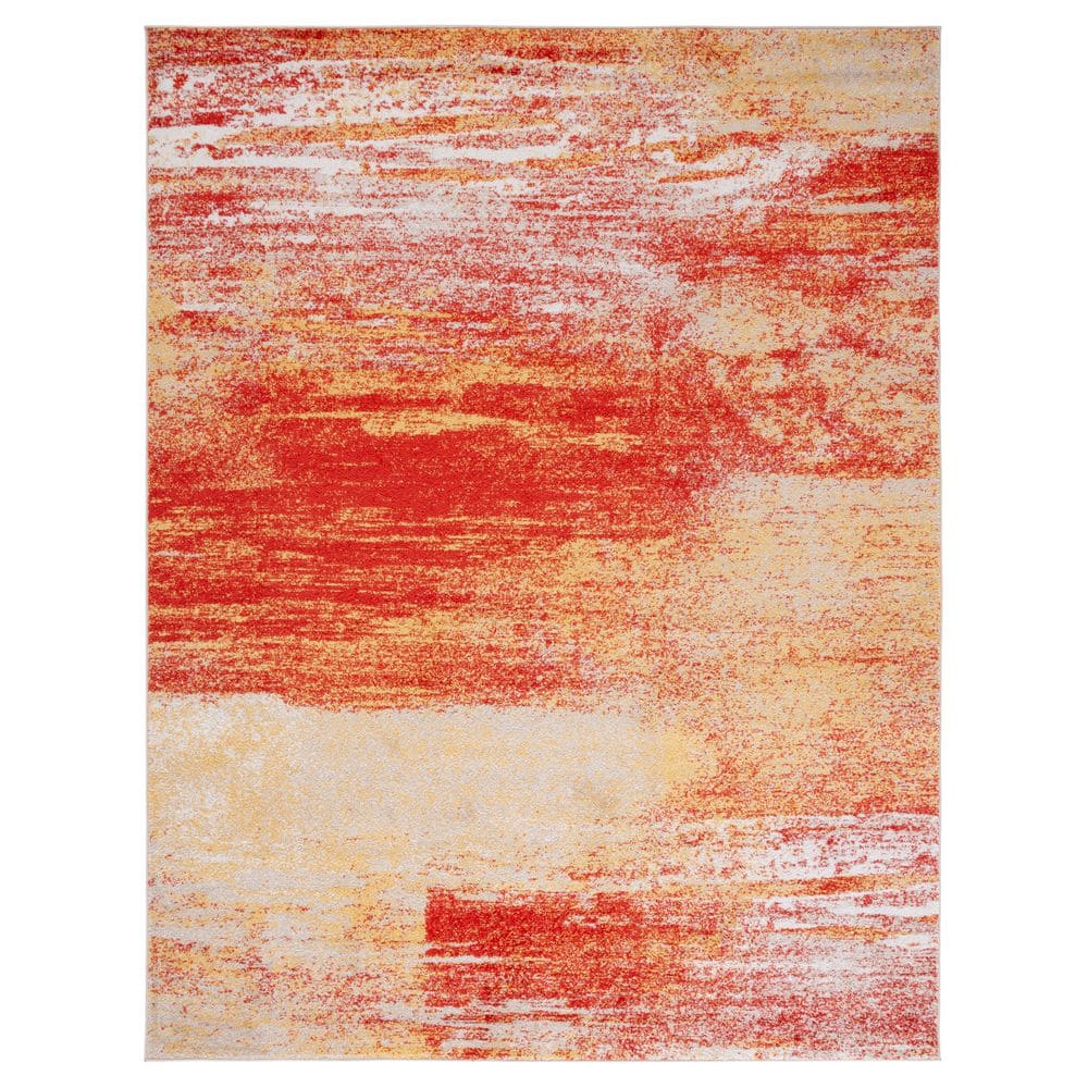 SAFAVIEH Adirondack 9 ft. x 12 ft. Rust/Gold Abstract Area Rug ADR112P ...