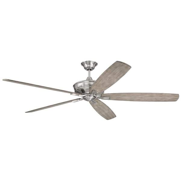 CRAFTMADE Santori 72 in. Energy Saving, 6-Speed Reversible Brushed Nickel Ceiling Fan with Remote and Wall Control Included