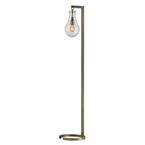 60 in. Antique Brass Floor Lamp with Clear Glass Shade