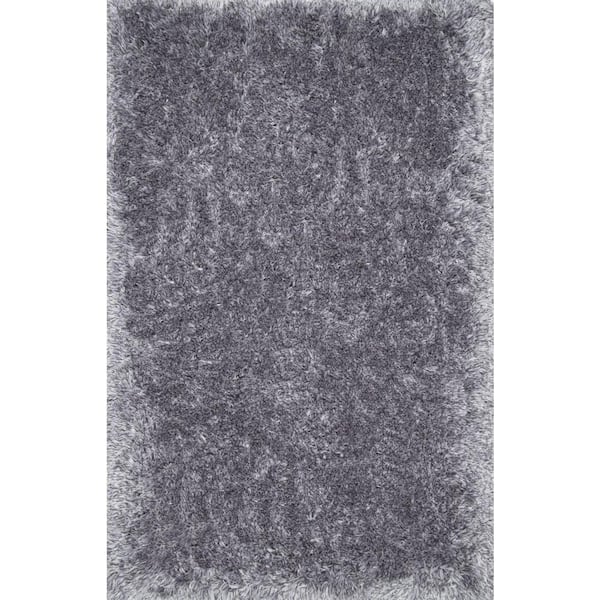 nuLOOM Kristan Solid Shag Gray 4 ft. x 6 ft. Area Rug